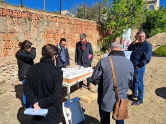 Pose de la première brique résidence Corail à Marseille