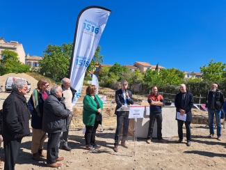 Pose de la première brique résidence Corail à Marseille